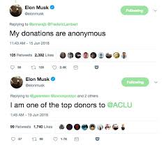 Самые новые твиты от elon musk (@elonmusk): My Donations Are Anonymous Elon Musk Enoughmuskspam