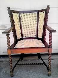 Antique Wing Back Press Caned Chiar Circa Lat 1800 S Just Had Customer Pick Up This Chair It Actually Only Needed The Seat Recane Chair Wicker Chair Caning
