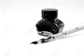 ancient pen and black ink pot on white paper stock photo picture and royalty free image image 40462199 ancient pen and black ink pot on white paper