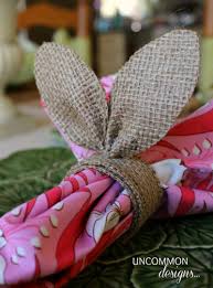Apparently everyone else loved them too, because. Burlap Bunny Ear Napkin Rings