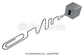 In this video i show you how to pick a lock with 2 paperclips it's pretty easy you just got to keep. Paperclip Pick Lock Metal Paperclip Lock Pick Office Supplies Isolated 3d Illustration Horizontal Over White Canstock