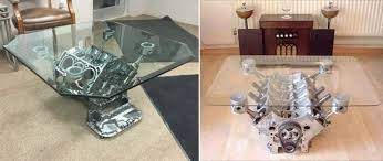 Some pieces modeled in cad software, hence the polycount. Engine Block Coffee Table With That Doubles As Wine Rack