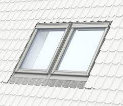 Velux Raccord Velux Jumo Ekj 0721ec2 Pour Fenetre De Toit Mk06 78x118 Cm Pose Encastree Sur Tuiles Rouge Brun Asturienne