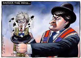 We must cut off northern's ireland's nose to spite the eu's face. Political Cartoon On Twitter Peter Brookes On Arlene Foster And Theresa May Political Cartoon Gallery In Putney