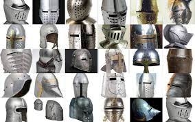 Both types of helmets were often decorated with crosses shaped from brass. Medieval And Renaissance Helmets Medieval Helmets Medieval Armor Leather Armor