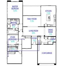 Floor Plan Illustrating How Space Is Distributed In An Average New Home Room Dimensions New Homes Floor Plans