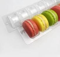 Transparent clear plastic clamshell 6 macaron blister packaging box