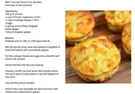 Mini Tuna Quiche Sweet Corn Muffin Recipe Sweet Corn Muffins Fish Recipes