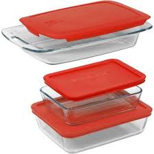 Pyrex Easy Grab Bake Store 6 Piece Value Pack Walmart Com Bakeware Set Glass Bakeware Food Storage Set