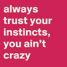 Intuition has its place in decision making—you should not ignore your instincts any more than you should ignore your conscience—but anyone who thinks that intuition. Always Trust Your Instincts You Ain T Crazy Post By Itsbrostinson On Boldomatic