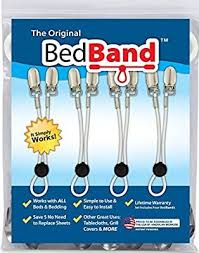 Amazon Com Bed Band White Original Bed Sheet Holder Straps 1 Pack Usa Company Sheet Grippers Suspenders Wi In 2020 How To Make Bed Bed Sheets Mattress Cleaning
