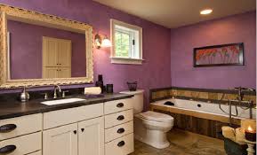 Feminine bathroom idea with a splash of purple [design: 15 Majestically Pleasing Purple And Lavender Bathroom Designs Home Design Lover