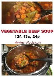 Macroed Vegetable Beef Soup Clean Easy Macro Friendly High Protein Instantpot Option Beef Soup Vegetable Beef Soup Iifym Recipes