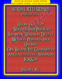 Maybe you would like to learn more about one of these? Syair Sydney Minggu Hari Ini 9 Mei 2021 Royal Syair