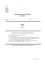 Himpunan soalan latihan bahasa melayu tahun 6 yang menarik via pekeliling.com. Sains Tahun 5 Akhir Tahun Flip Ebook Pages 1 16 Anyflip Anyflip