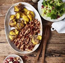 Pulled Chicken Mit Gerosteten Sesamkartoffeln Rezept Rezepte Essen Und Trinken Fleisch Gerichte