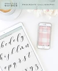 Calligraphy Practice Guides Procreate App Saffron Avenue Ipad Calligraphy Procreate App Hand Lettering Tutorial