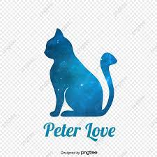 星空猫咪剪影設計免摳素材 貓 簡畫 寵物店素材 psd格式圖案和png圖片免費下載 cat silhouette silhouette design design