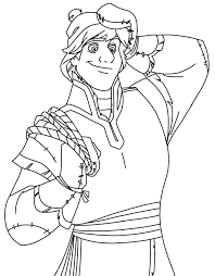 You can now print this beautiful kristoff from disney frozen 2 to color coloring page or color online for free. Kristoff With Rope Coloring Page Free Printable Coloring Pages For Kids