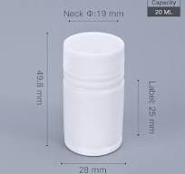 100PCS of 20ML small plastic bottle with lid for Medicine capsule pill Food  Grade Container Pharmaceutical refillable bottles - AliExpress 66