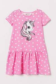 patterned jersey dress pink unicorn kids h m us kids outfits online kids clothes kids outfits girls