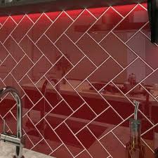 red kitchen tile flooring the