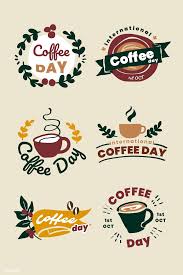 Download Premium Vector Of International Coffee Day Logo Set Vector 1203109 Coffee Logo Logo Design Coffee Logo Set
