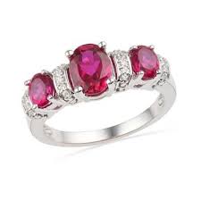 Oval Lab Created Ruby And Diamond Accent Ring In Sterling Silver Peoples Jewellers Diamond Accent Ring Custom Diamond Rings Fine Diamond Jewelry