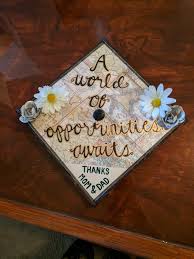 World Map Graduation Cap By Lindsay Santacroce High School Graduation Cap Decoration Graduation Cap Decoration College Graduation Cap Decoration