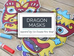 Chinese dragon printable template from animals templates category. Chinese Dragon Masks To Color Inspired By The Chinese New Year The Kitchen Table Classroom