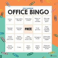 2021 Wall Calendar Office Bingo The Time Factory In 2020 Office Bingo Wall Calendar Bingo
