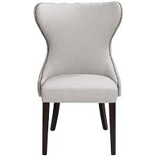 Ariana Light Gray Fabric Dining Chair 12w79 Lamps Plus Fabric Dining Chairs Dining Chairs Gray Dining Chairs