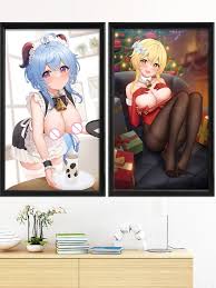 Genshin impact Cartoon Anime YaeMiko Lumine Game Genshin Impact Sexy Nude  Girl GanYu Art-Poster Silk Prints Custom Home Decor - AliExpress