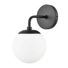 5.0 out of 5 stars 6. Light Society Zeno Globe Black Wall Sconce With White Shade Ls W264 Bk Wh The Home Depot