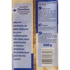 Pain De Mie Nature Longue Conservation Carrefour Le Paquet De 24 Tranches 500g A Prix Carrefour