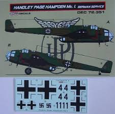 See full list on military.wikia.org Handley Page Hampden Mk1 In Luftwaffe Service