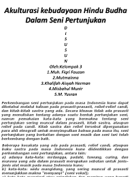 Berdasarkan isinya, kesusasteraan dapat dikelompokkan menjadi tiga, yaitu tutur (pitutur kitab keagamaan), kitab hukum, dan wiracarita. Pengaruh Hindu Budha Dalam Seni Pertunjukan