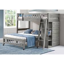 Harriet Bee Aranza Twin Over Full L Shaped Bunk Beds With Drawers Reviews Wayfair Bunk Beds With Storage Bunk Beds With Drawers Bed With Drawers