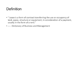 The differences between two basic forms of lease viz. International Leasing Leasing Leasing As A Financing Concept Is An Arrangement Dogovoryonnost Between Two Parties The Leasing Company Or Lessor Ppt Download