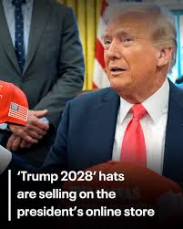 Trump 2028" hats are selling