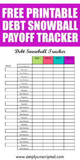 Free Debt Snowball Printable Worksheet Track Your Debt Payoff Debt Snowball Debt Snowball Printable Debt Snowball Worksheet