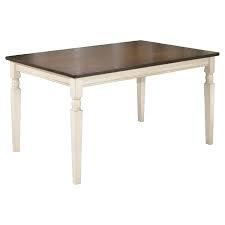 Whitesburg Rectangular Dining Room Table Wood Brown Cottage White Signature Design By Ashley In 2020 Wood Dining Room Table Dining Table In Kitchen Dining Table