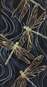 Black And Blue Dragonfly Uk Silkscarvestakuyo Shared A New Photo On Etsy Silk Scarf Painting Silk Painting Silk Art