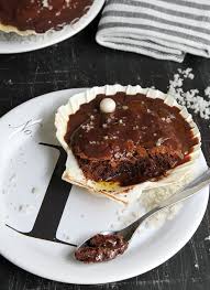 Dessert On The Half Shell Gateau Au Chocolat With Sea Salt And Olive Oil Desserts Baking Sweet Cakes