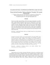 Penelitian harus dimulai dengan memilih masalah karena adanya kesenjangan antara harapan dan kenyataan. Pdf Analisis Item Soal Uts Pedologi Semester Ganjil 2015 2016