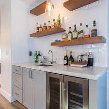 Stylish home by @piiatuuli, do you like the balanced colors and design? 75 Beautiful Single Wall Home Bar Pictures Ideas August 2021 Houzz