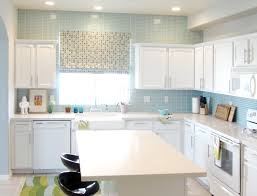 Light blue subway tiles kitchen. Kitchen With Blue Tile Novocom Top