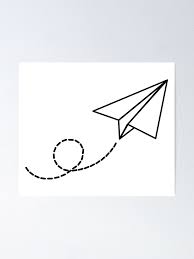 Paper Airplane Poster By Tealgiraffe In 2021 Paper Airplane Tattoos Paper Airplane Drawing Airplane Drawing