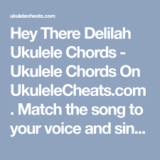 Hey There Delilah Ukulele Chords Ukulele Chords On Ukulelecheats Com Match The Song To Your Voice And Sing It Perfectly Ukulele Chords Ukulele For You Song