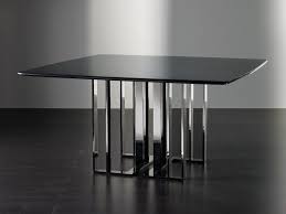 Charlie Rectangular Table By Meridiani Metal Dining Table Glass Dining Table Dining Table